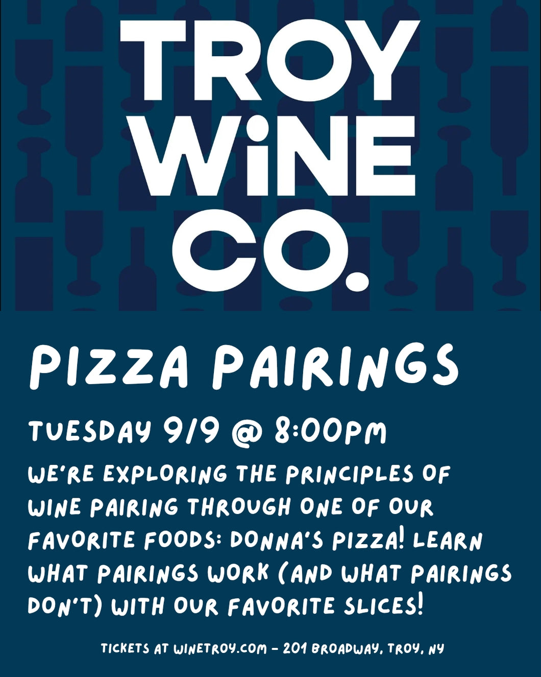 Wine Class 9/9: Wine + Pizza pairings! 8PM CLASS